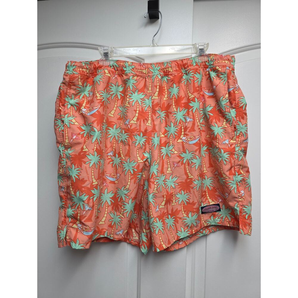 Vineyard Vines Swim Trunk Shorts All Over Palm Tree Print Mens XL